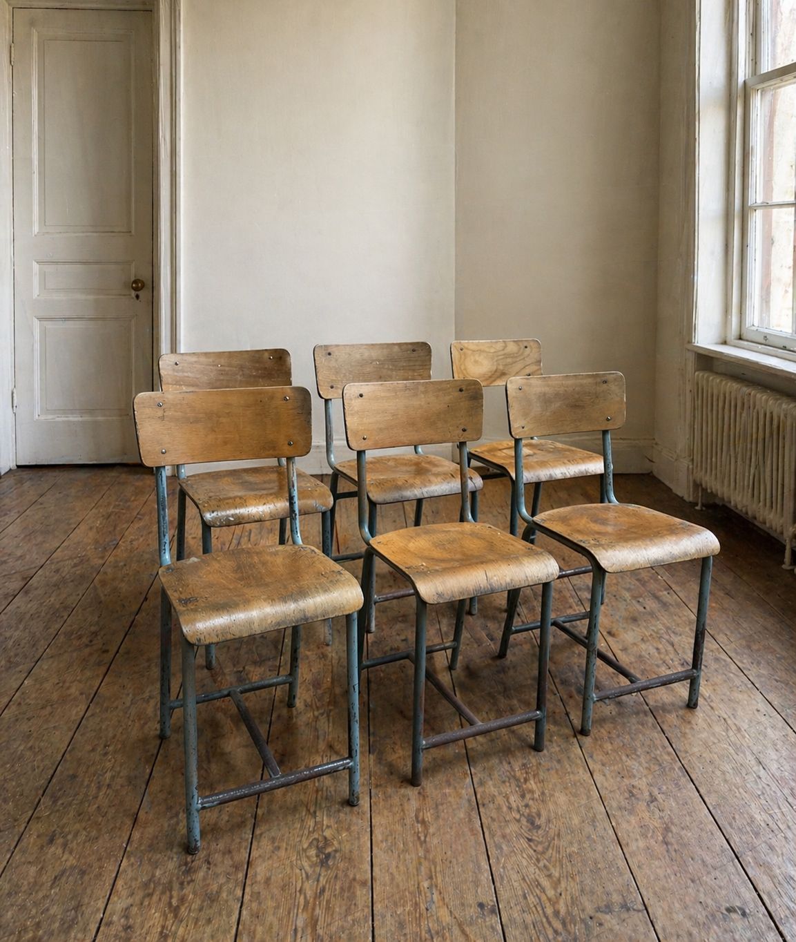 Set Of 7 Vintage French Mullca Chairs photo furniture