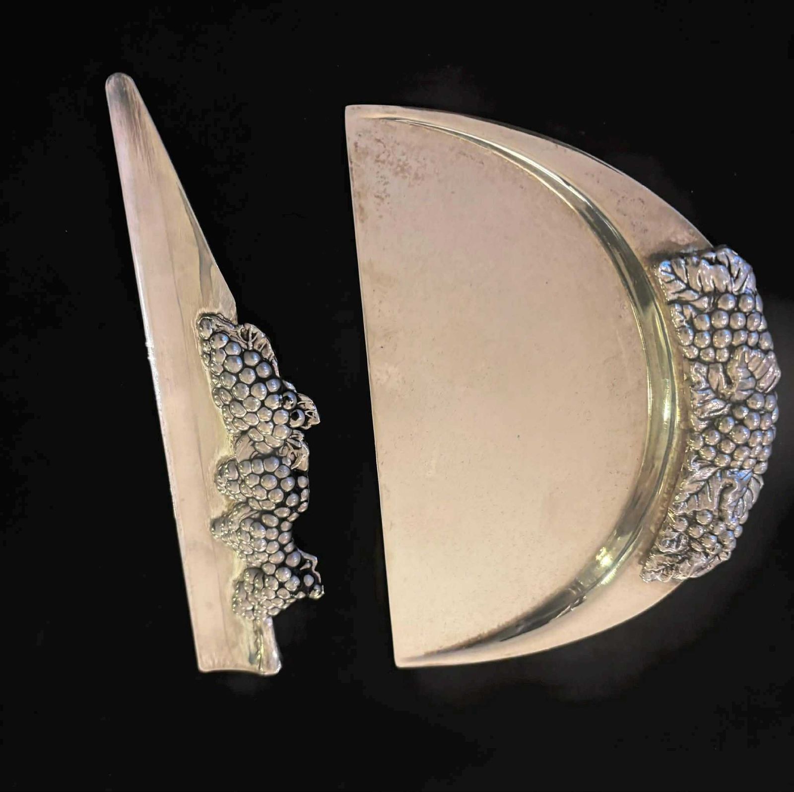 Crumb Catcher Table Shovel And Brush, French Tableware Service Pick Crumbs Silver Plated Brush Table Wedding Gift. photo Home Decor