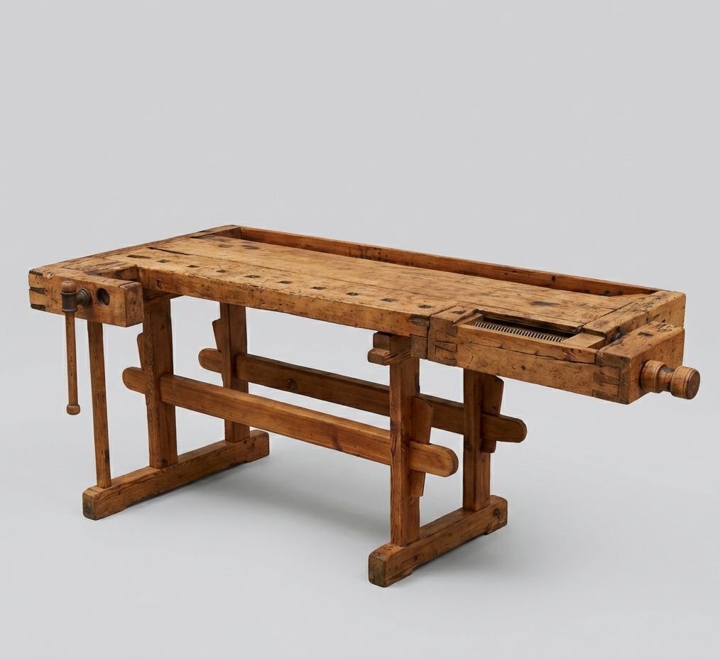 Werkbank Industrieel Vintage Houten Schrijnwerkersbank. photo furniture