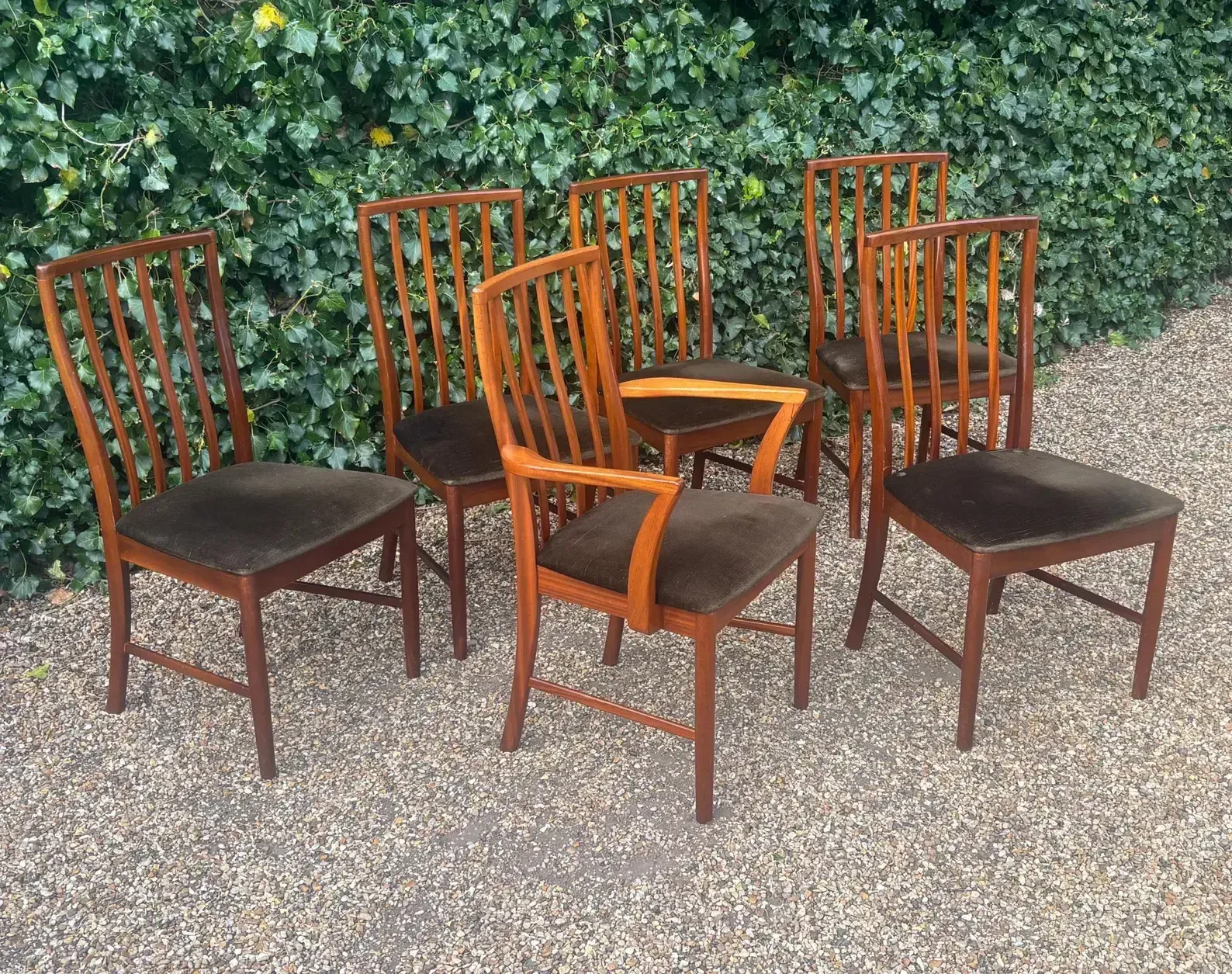 Set Of Six McIntosh Mid Century Teak Dining Chairs C.1970s photo Furniture