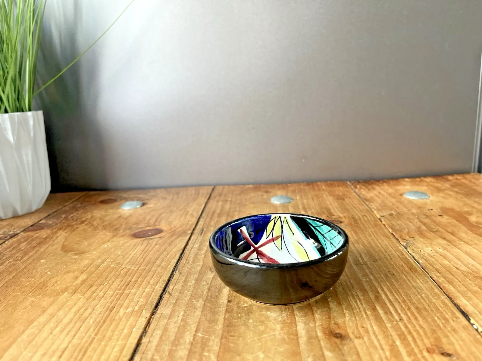 1950's Mid Century Inger Waage Stavangerflint Norwegian Scandi Fish Bowl Dish photo 50.0