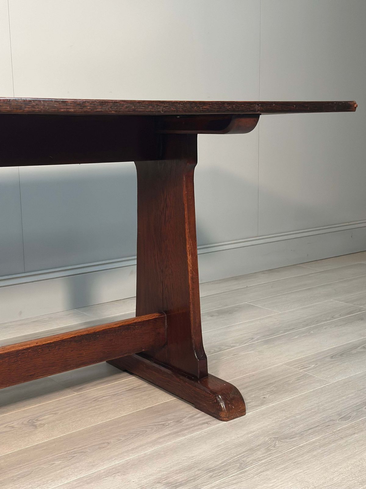Large Military Arts & Crafts Oak Refectory Table photo 1428.0