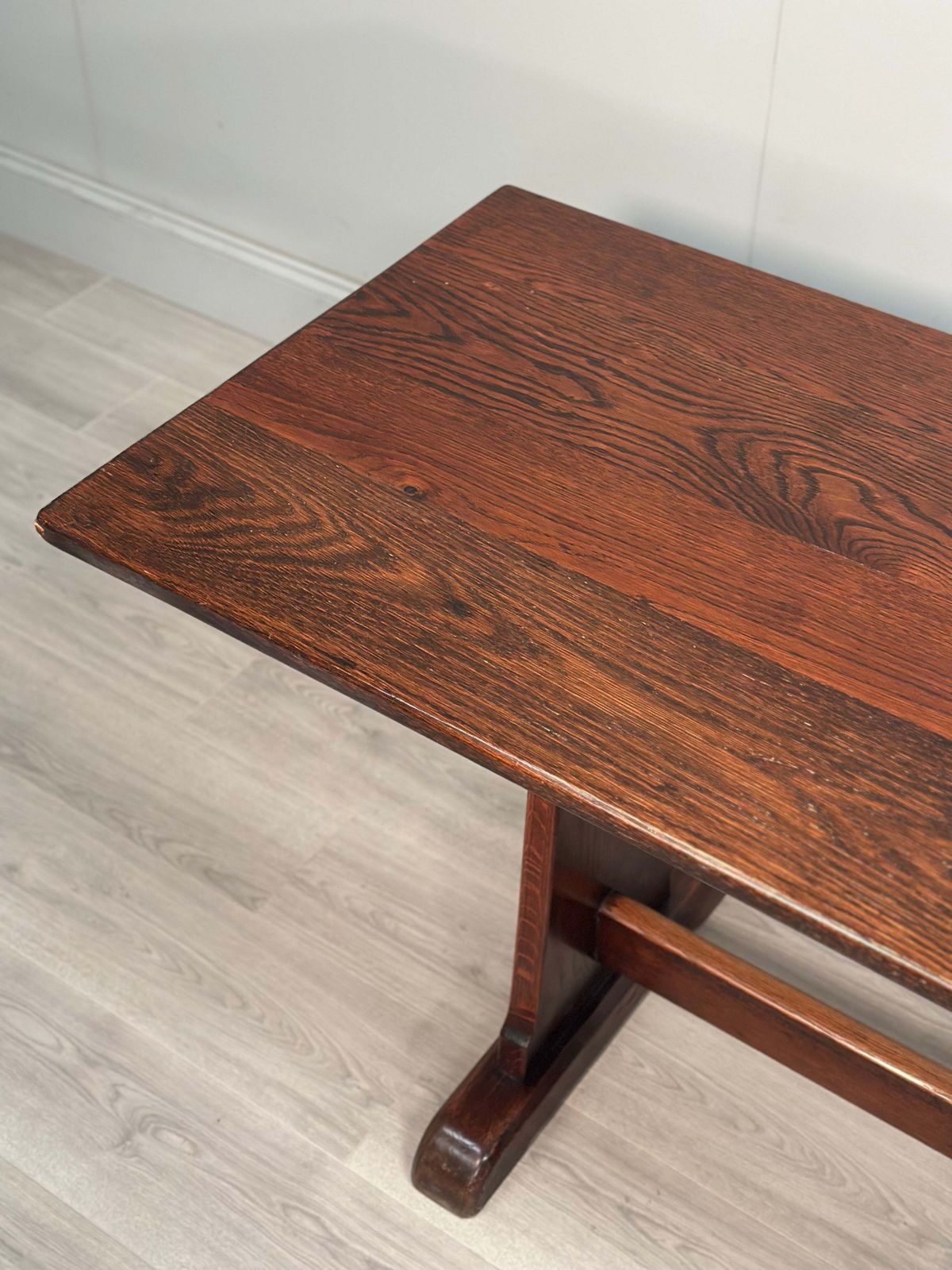 photo furniture Large Military Arts & Crafts Oak Refectory Table