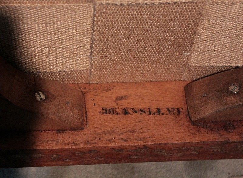 photo vintage Suite Of 4 Nap Chairs. III Cuban Mahogany Jeanselme 19th