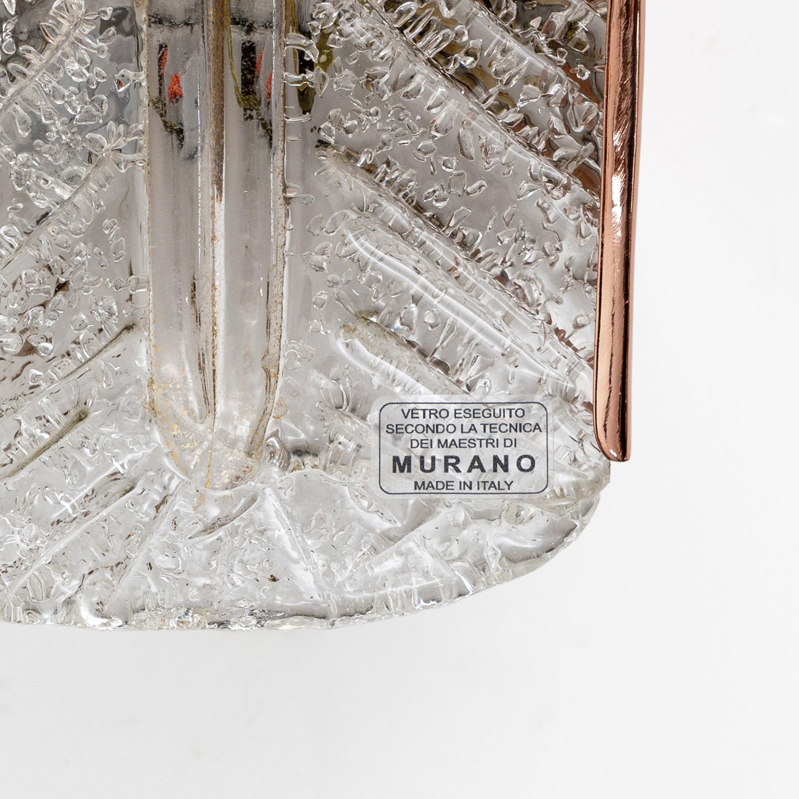 Pair Of Barovier E Toso Murano Glass And Copper Wall Lamps photo buy