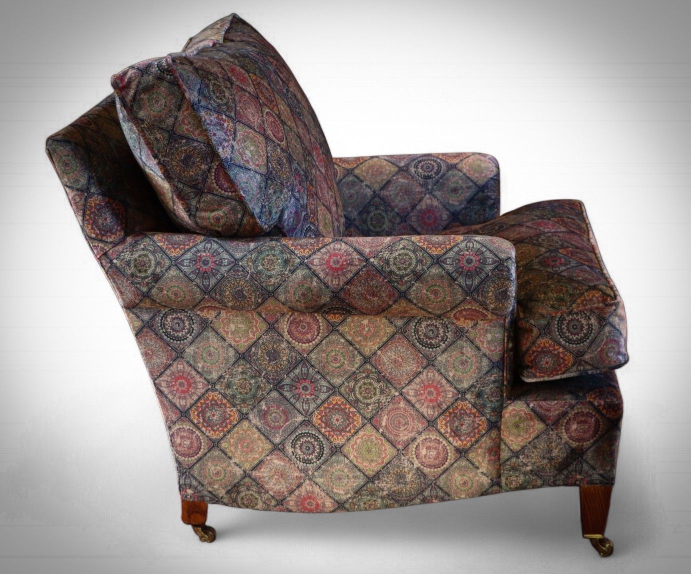 Stunning George Smith Short Scroll Arm Signature Armchair With Cushion Back 🚚 photo furniture