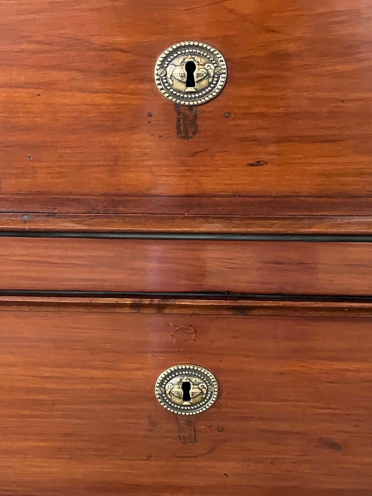 photo furniture Pair Of Italian Neoclassical, Louis XVI, Walnut And Cherry Commodes