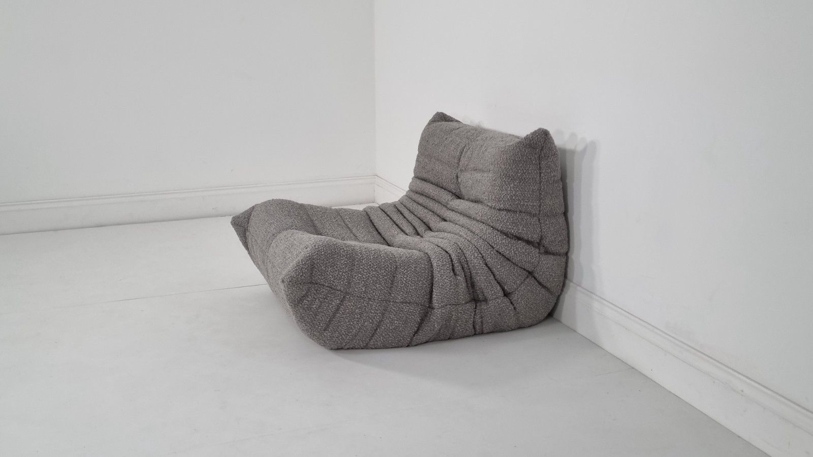 Ligne Roset Togo Chair In Grey Boucle In Immaculate Condition photo vinterior