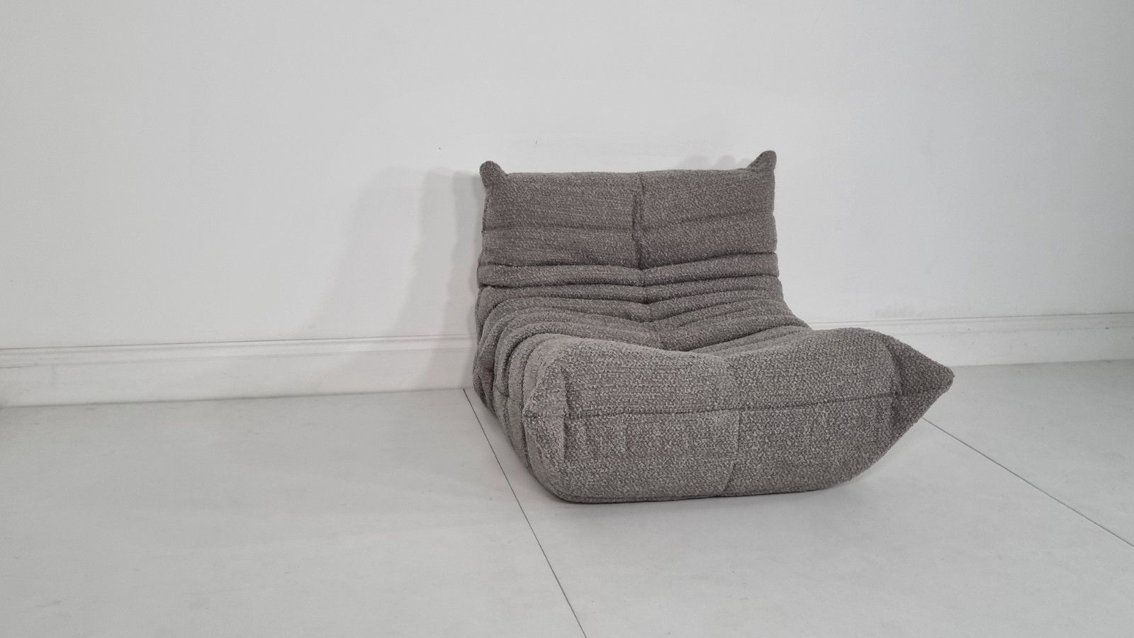 Ligne Roset Togo Chair In Grey Boucle In Immaculate Condition photo vintage