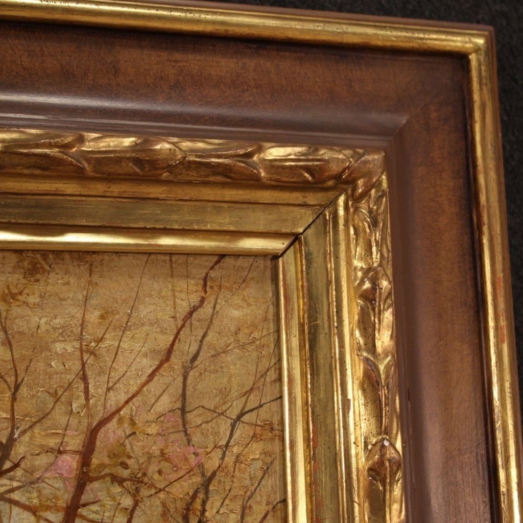 photo for sale Peinture de paysage bucolique, milieu du XXe siècle