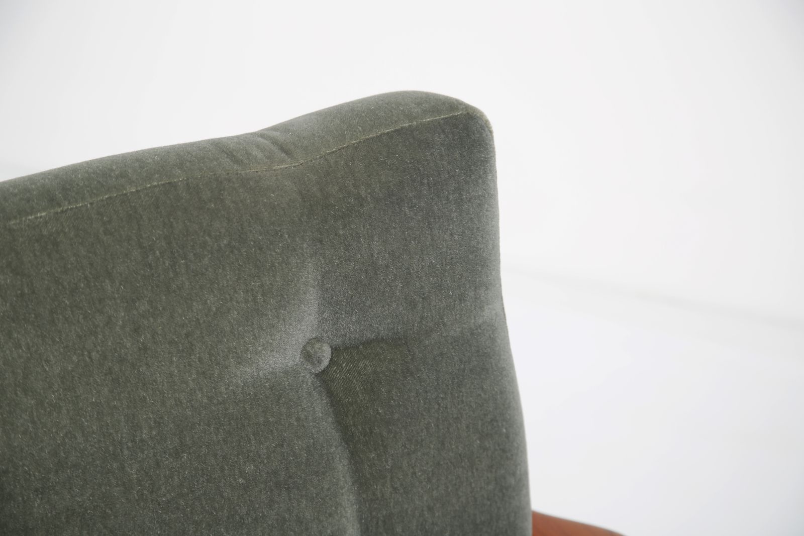 Karl Erik Ekselius Teak And Mohair Lounge Chair Model F141 For Joc Vetlanda, Sweden 1960s photo buy