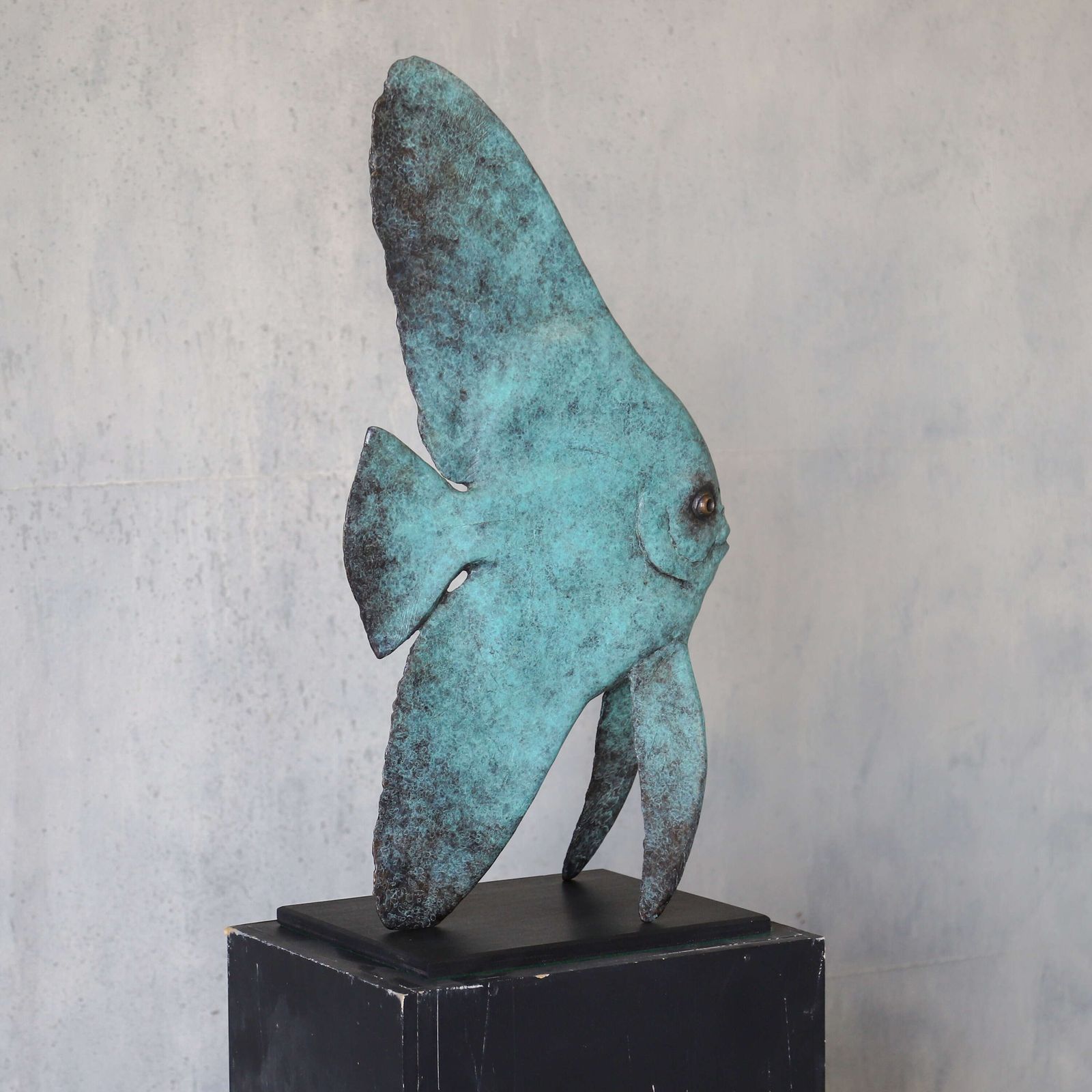 Young Longfin Batfish   Fine Art Bronze By Andrzej Szymczyk, Limited Edition 2/12 photo for sale