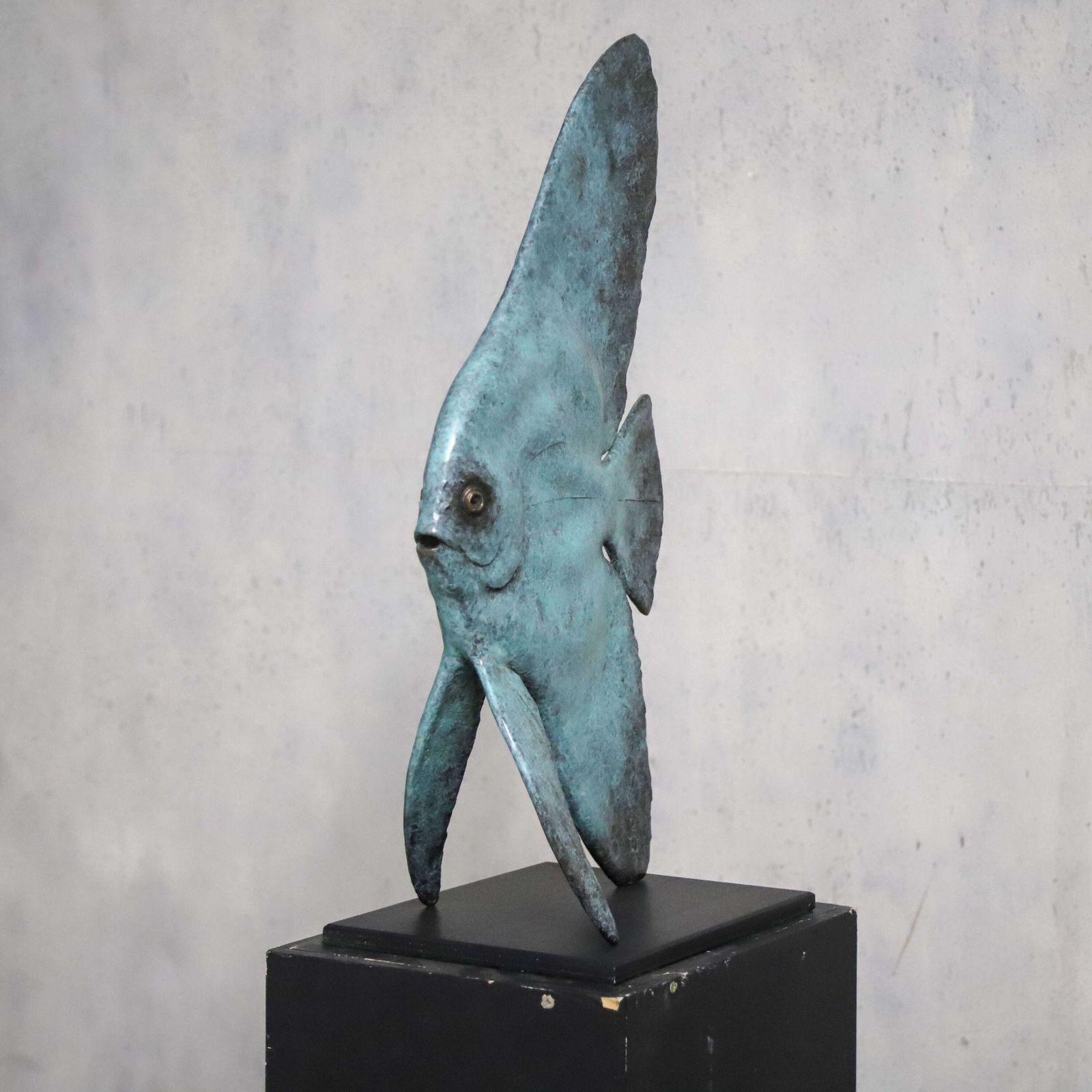 Art Young Longfin Batfish   Fine Art Bronze By Andrzej Szymczyk, Limited Edition 2/12 photo