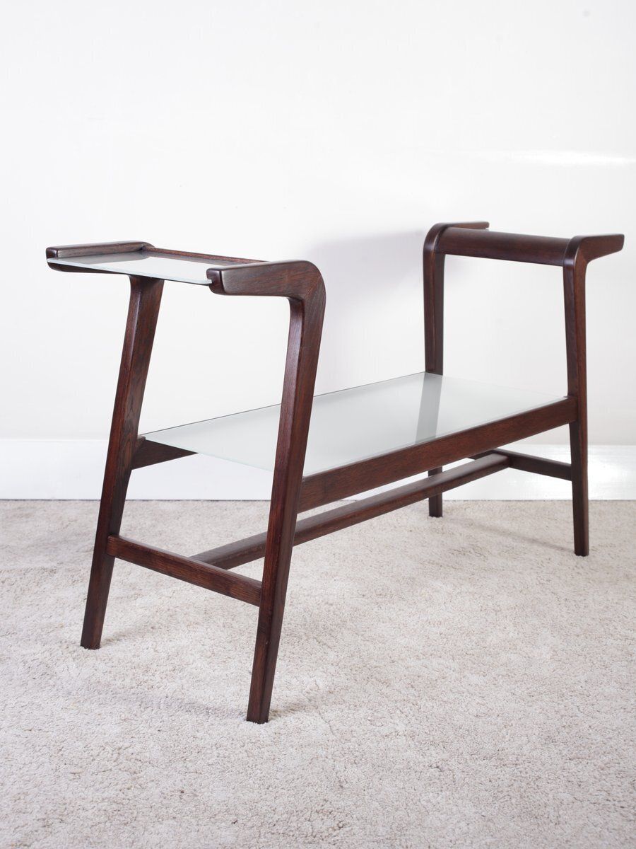 Furniture Mid Century Modern Oak Flower Or Bar Or Book Side Stand  From úluv/Krásná Jizba, 1950s photo