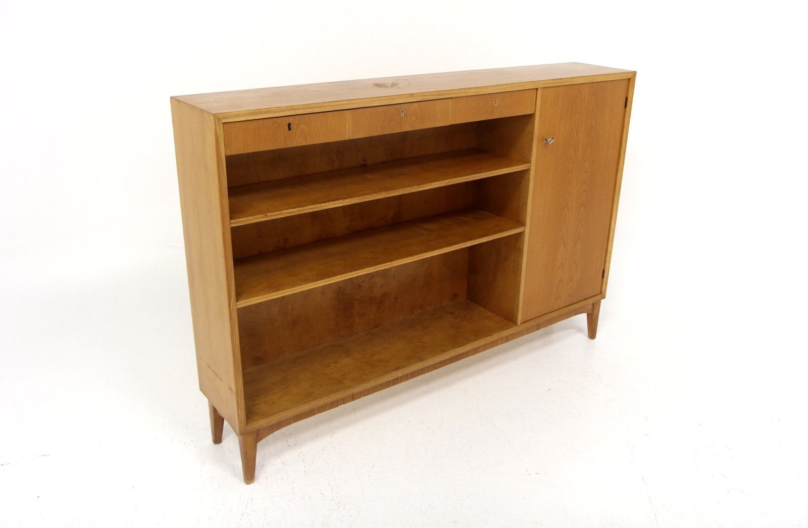 Modern Scandinavian Elm Bookshelf, Sweden, 1940s photo for sale