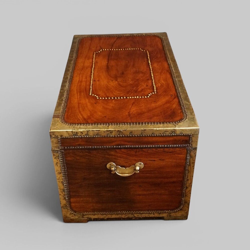 Regency Brass Bound Camphor Wood Trunk photo Furniture
