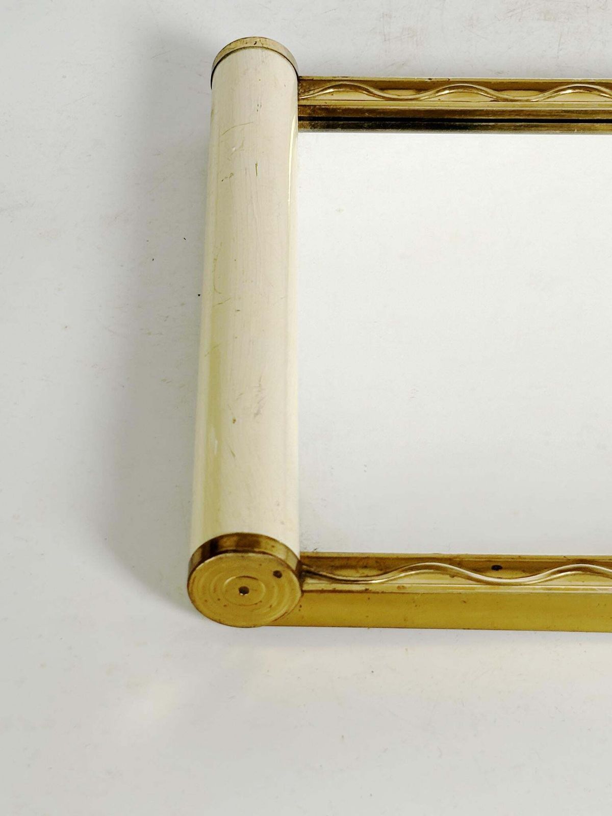 photo vinterior Art Deco Wooden And Mirrored Tray, France, 1940