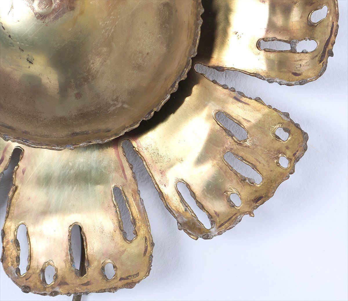 Brass Flower Wall Lamp By Svend Aage Holm Sørensen For Holm Sørensen & Co, 1960s photo vinterior