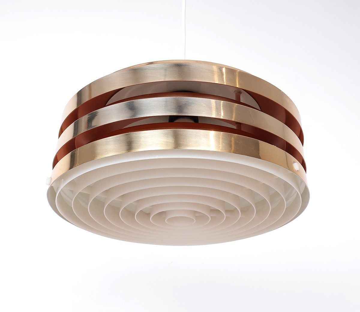 Golden Layered Pendant Lamp By Carl Thore For Granhaga, 1960s photo 413.0