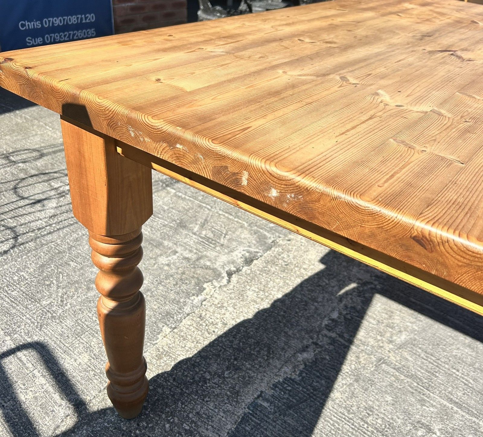 Vintage Waxed Pine French Style Farmhouse Dining Table 150cm X 91cm photo Furniture