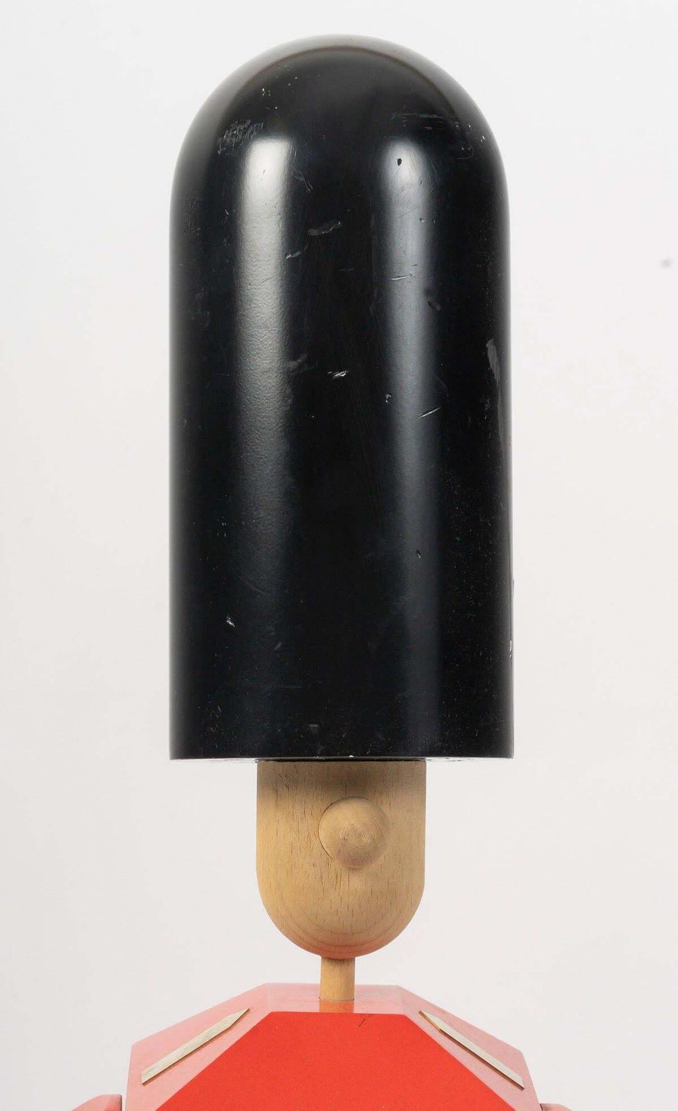 Painted Wood Sculpture Of An English Royal Guardsman, 20th Century. photo furniture