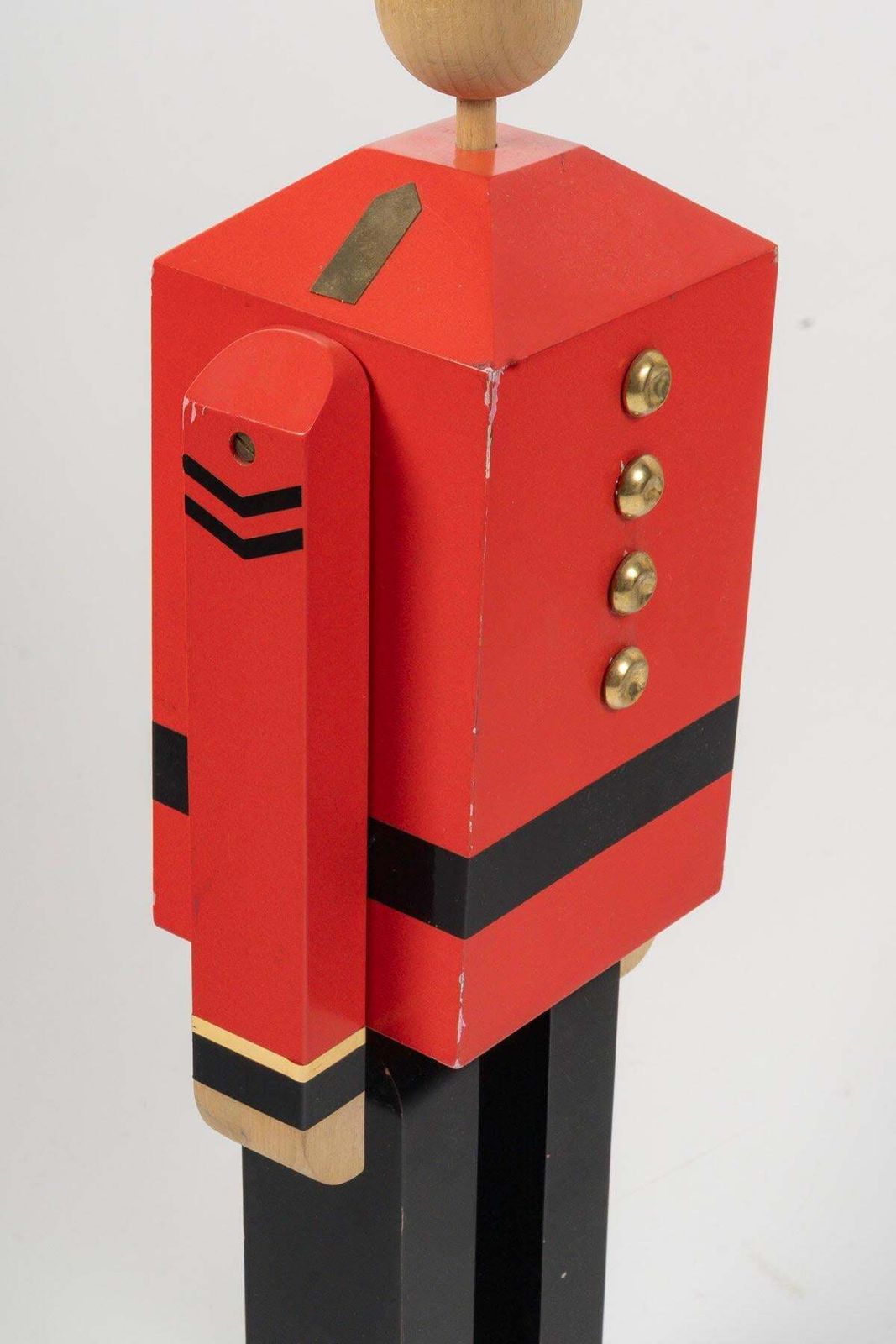 Painted Wood Sculpture Of An English Royal Guardsman, 20th Century. photo 1352.0