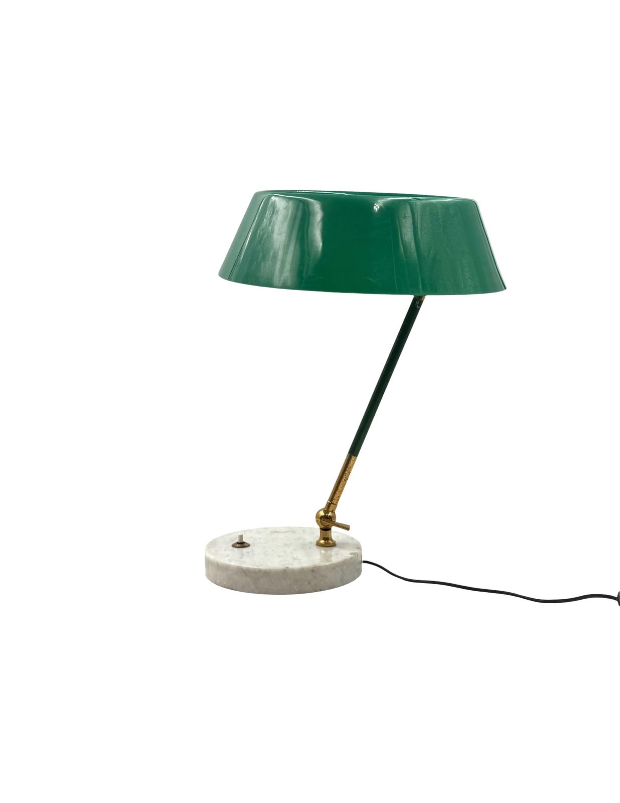 Mid Century Green Table Lamp, Stilux Milano Italy, 1960s photo 550.0