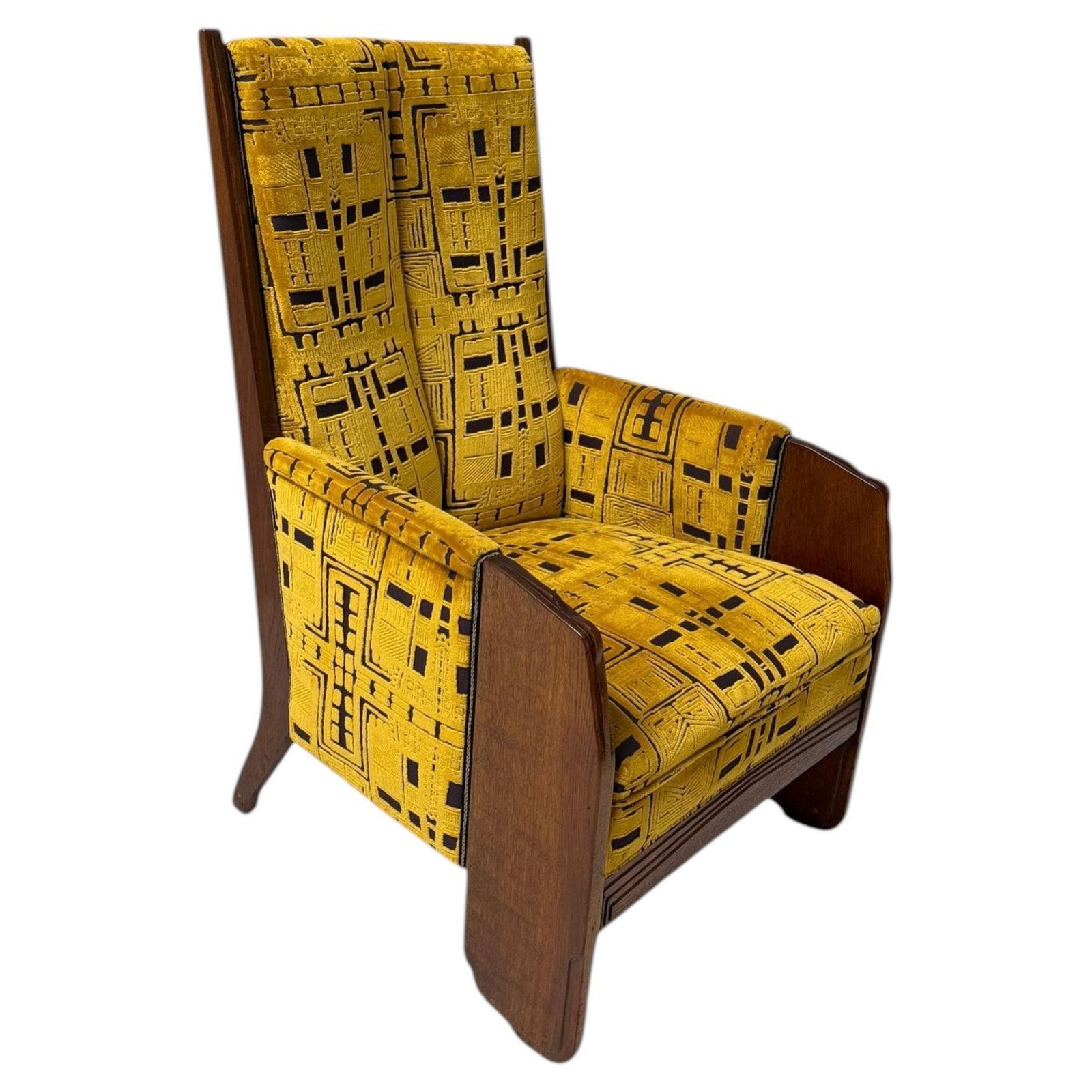 Art Deco Amsterdamse School Lounge Chair By Cornelis Van Der Sluys, 1918