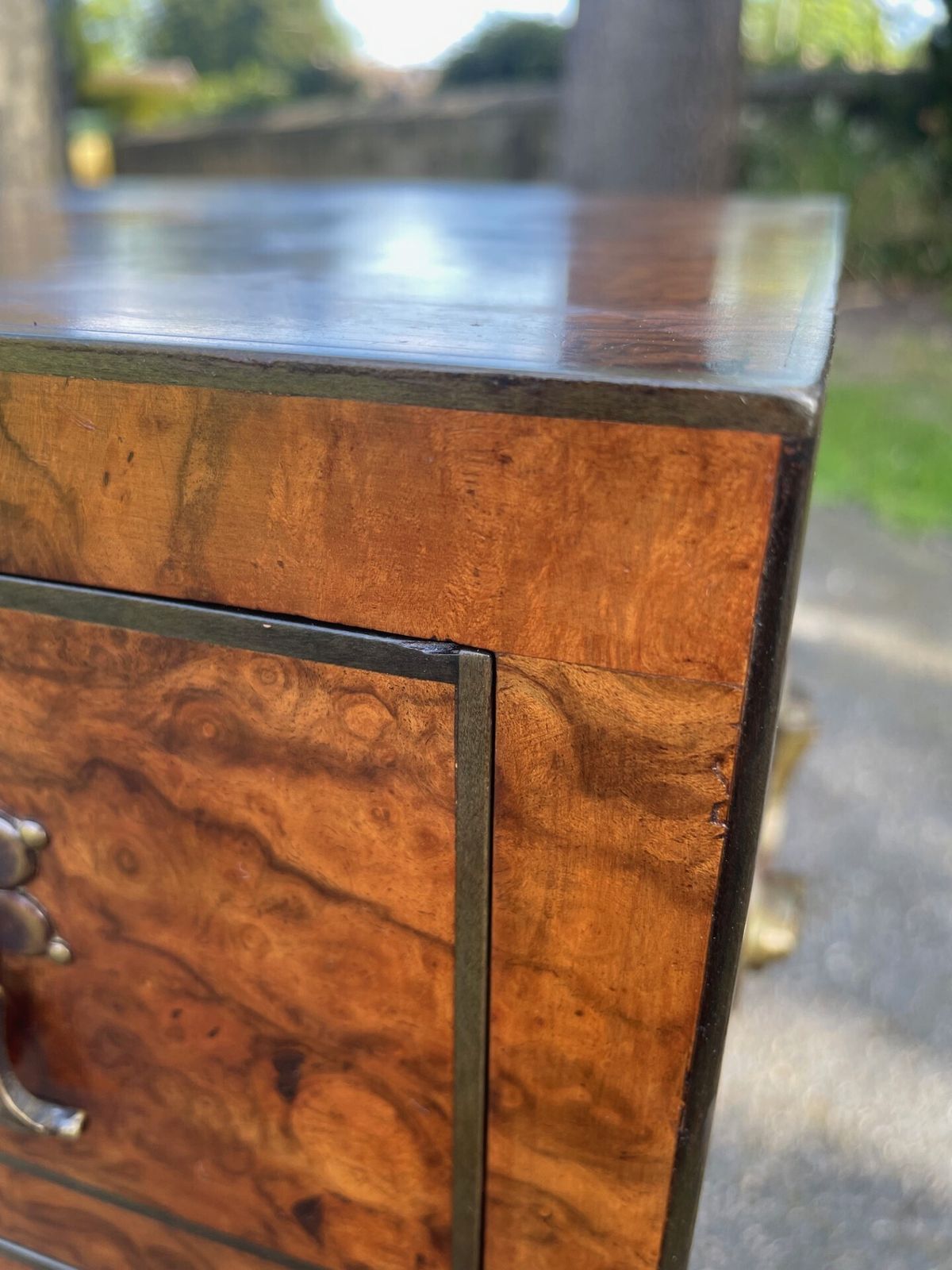 Fine Quality Small Burr Walnut Chest Draws photo vintage