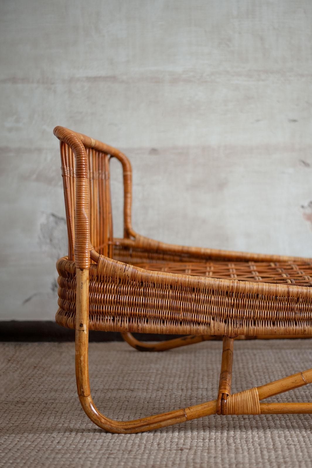 Pair Of Bamboo Dog Daybed   1960s