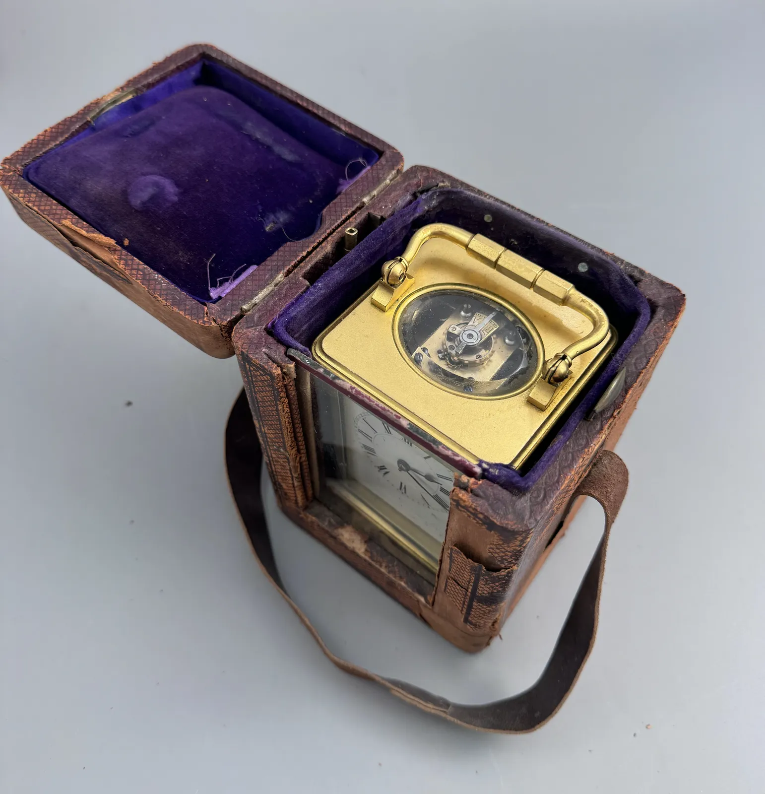 French Brass Cased Carriage Clock By Henri Jacot, Paris, Striking photo 900.0