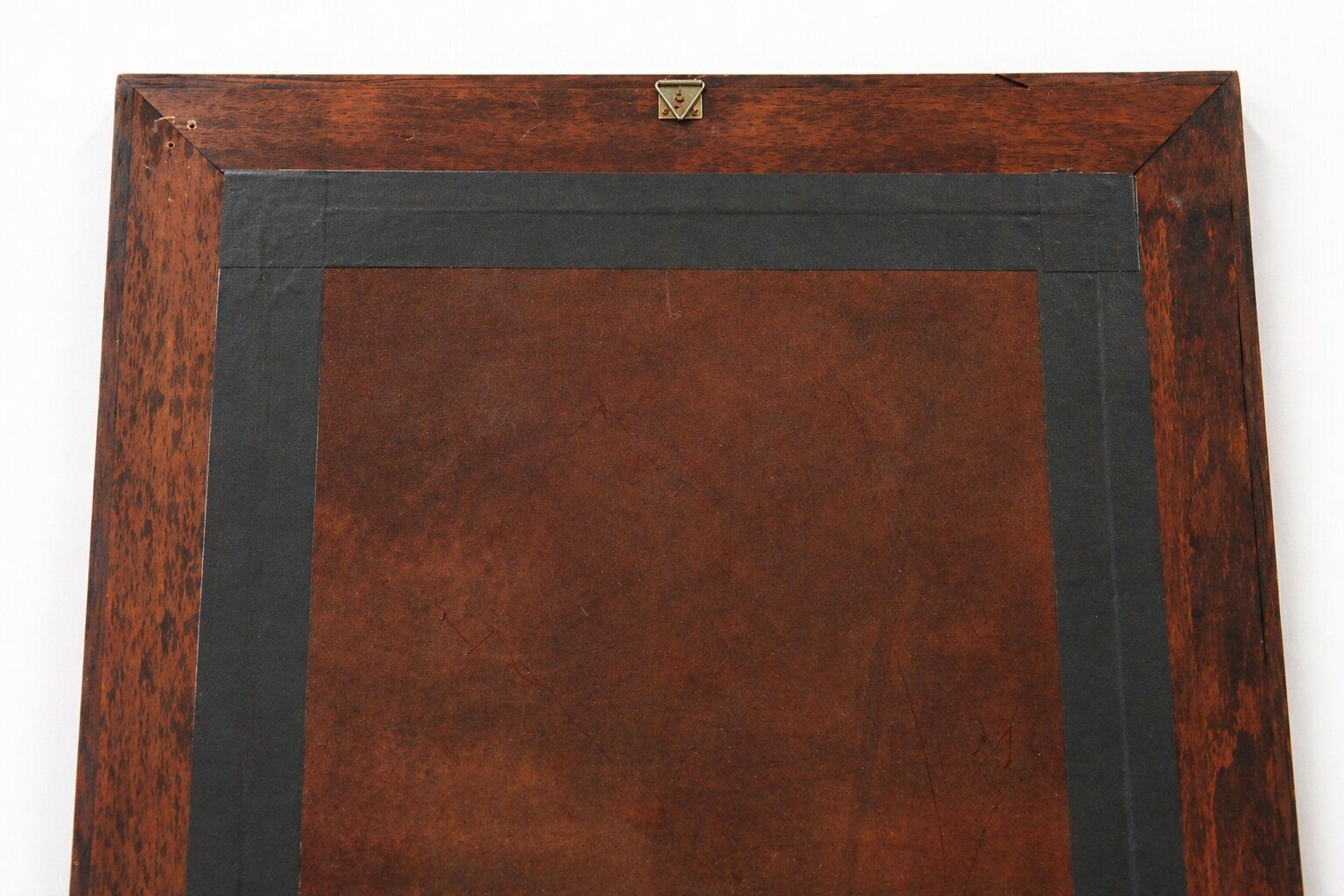 1000.0 20th Century Rectangular Geometric Brown Wood Marquetry Mirror By Pio Zanotti, Italian Design photo