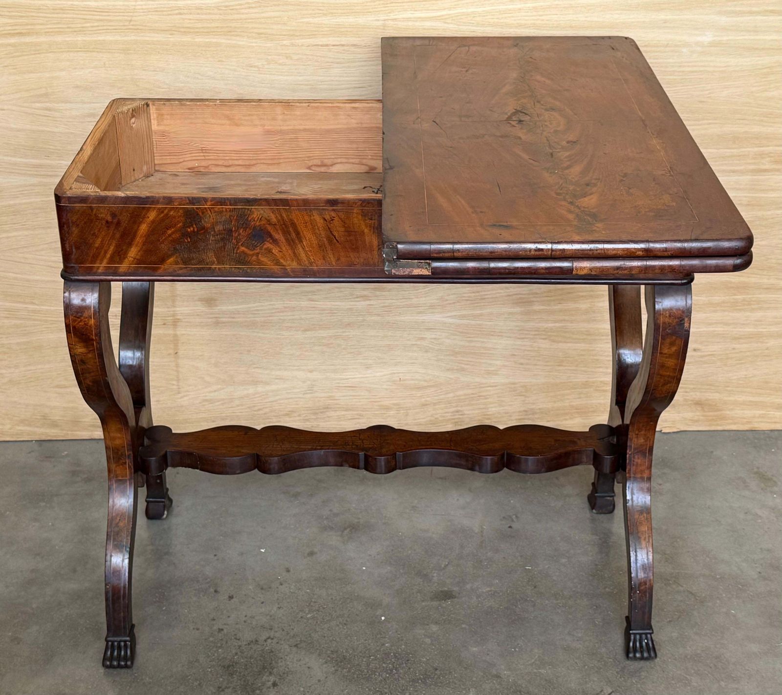 photo for sale Antique George III Mahogany Card Side Table