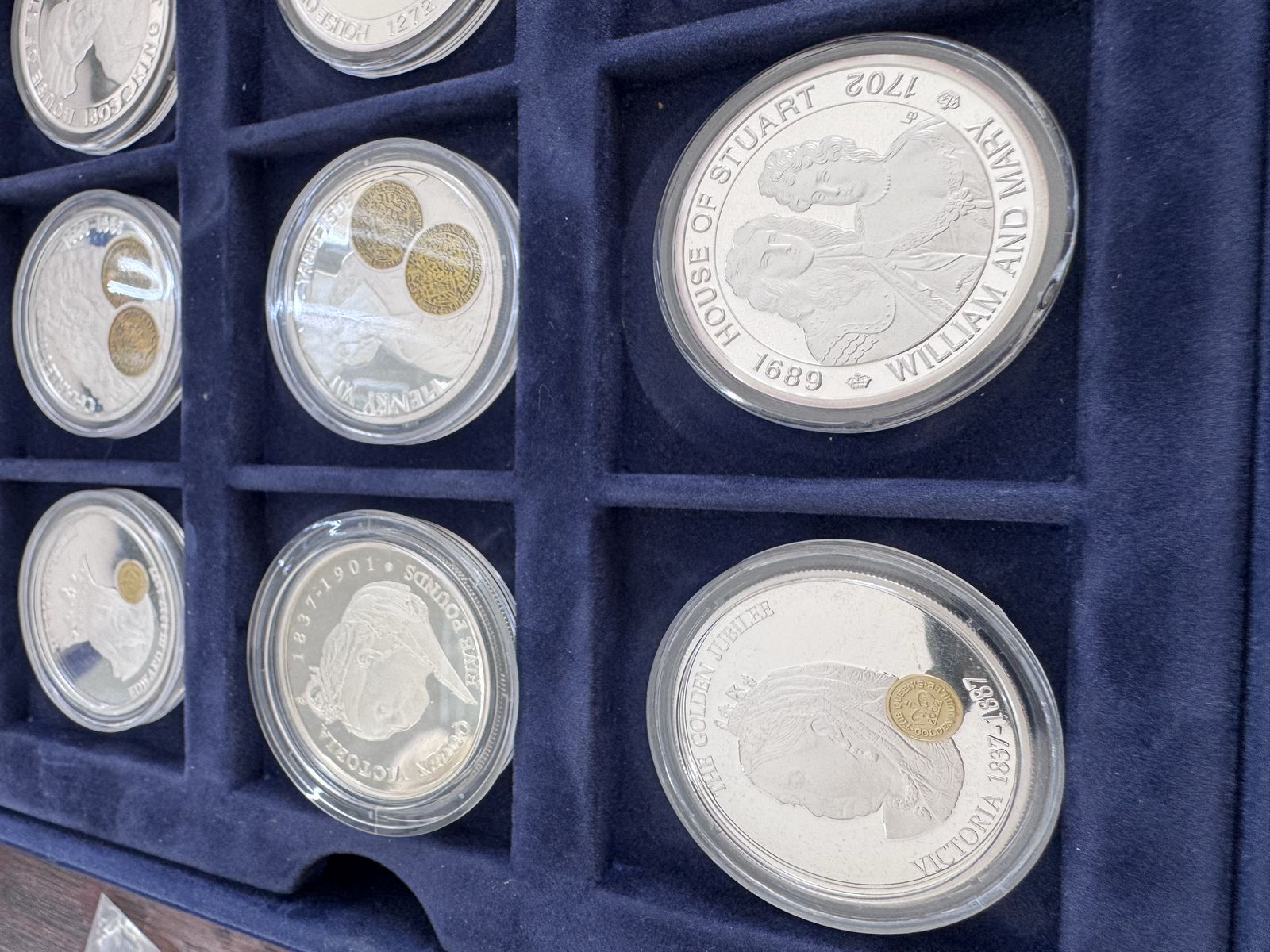 Home Decor Silver Proof Coin Collection, "Kings And Queens Of Great Britain", Westminster Mint, 12 Coins, Cased With Certificates photo
