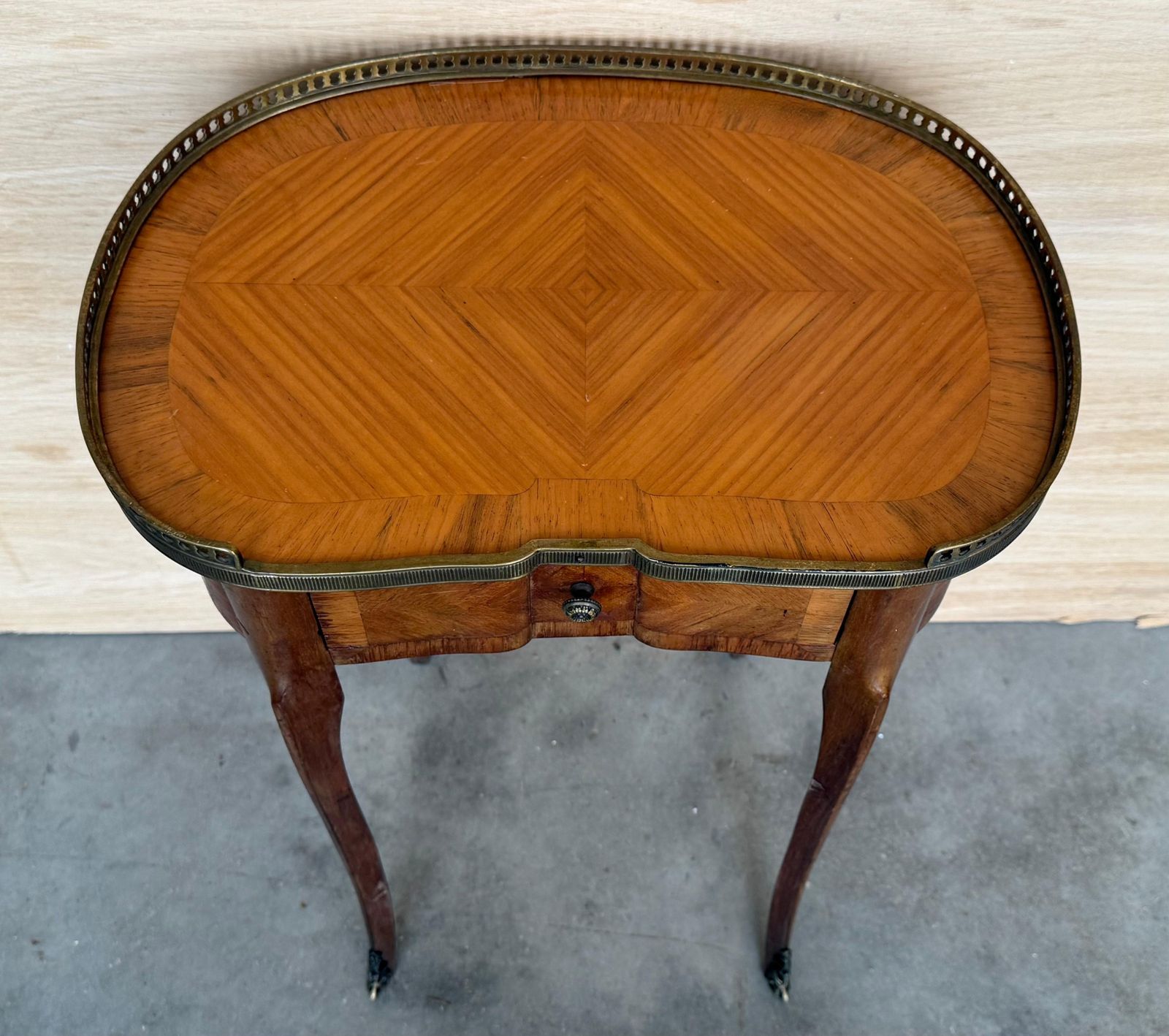 Pair Of French Kidney Shape Nightstands Bedside Tables Louis XVI, Circa 1910 photo buy