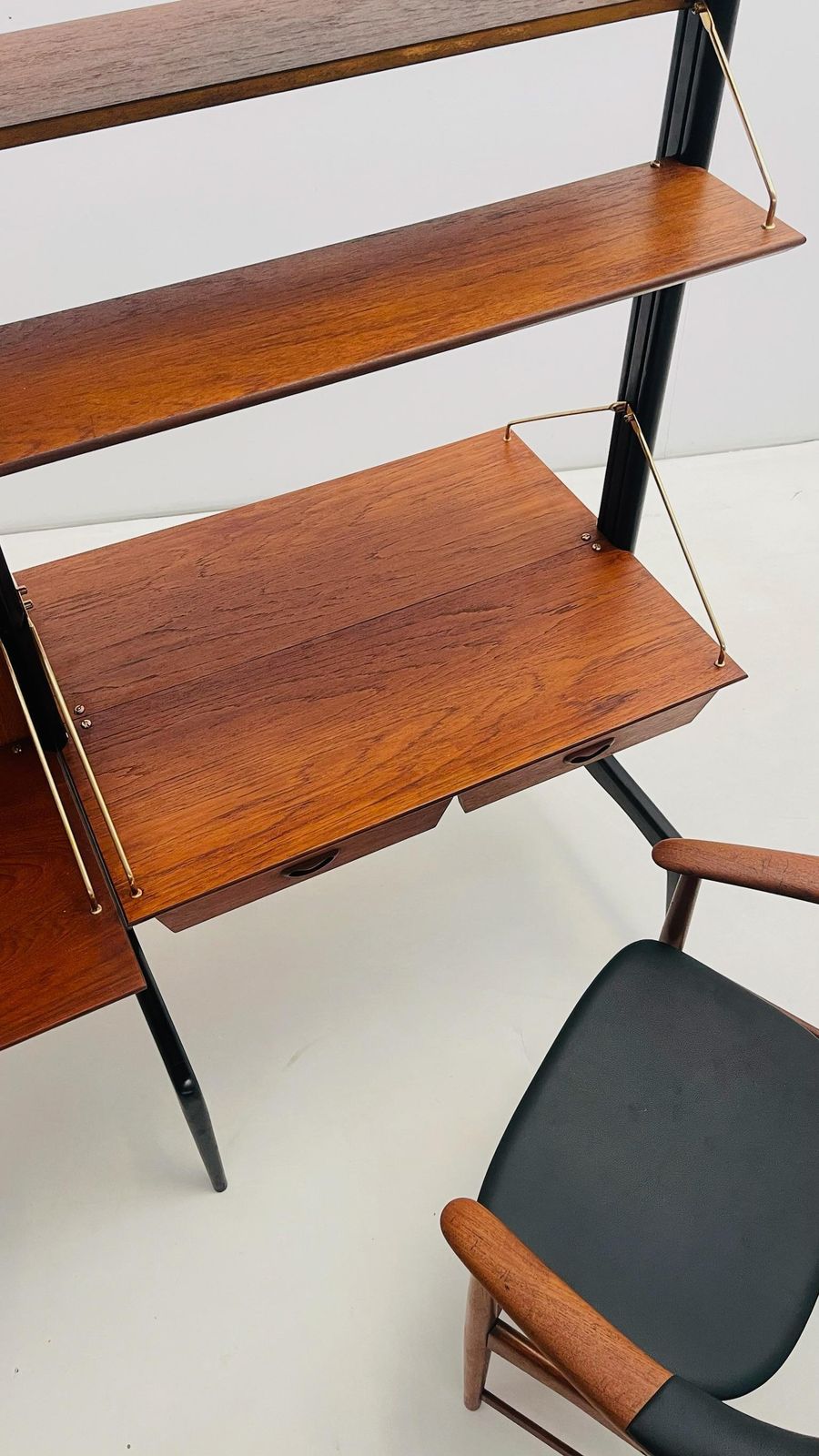 Roomdivider In Teak And Brass By Louis Van Teeffelen photo buy
