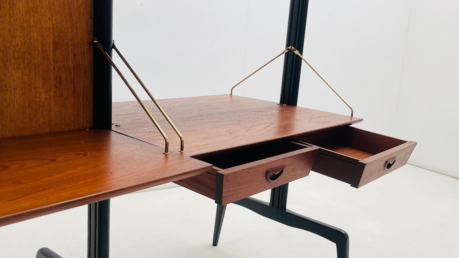 Roomdivider In Teak And Brass By Louis Van Teeffelen photo vintage