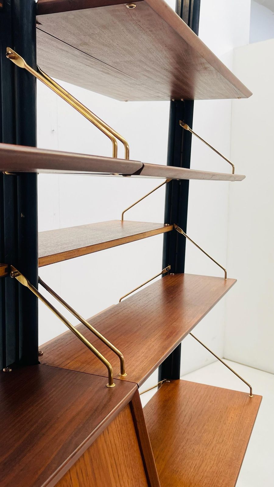 Home Decor Roomdivider In Teak And Brass By Louis Van Teeffelen photo