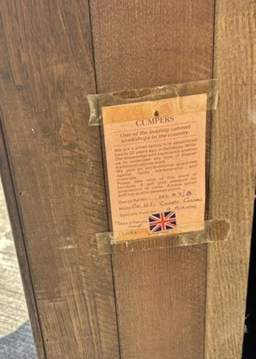 Furniture Good Quality Cumpers Of Salisbury English Oak Cupboard Side Cabinet photo