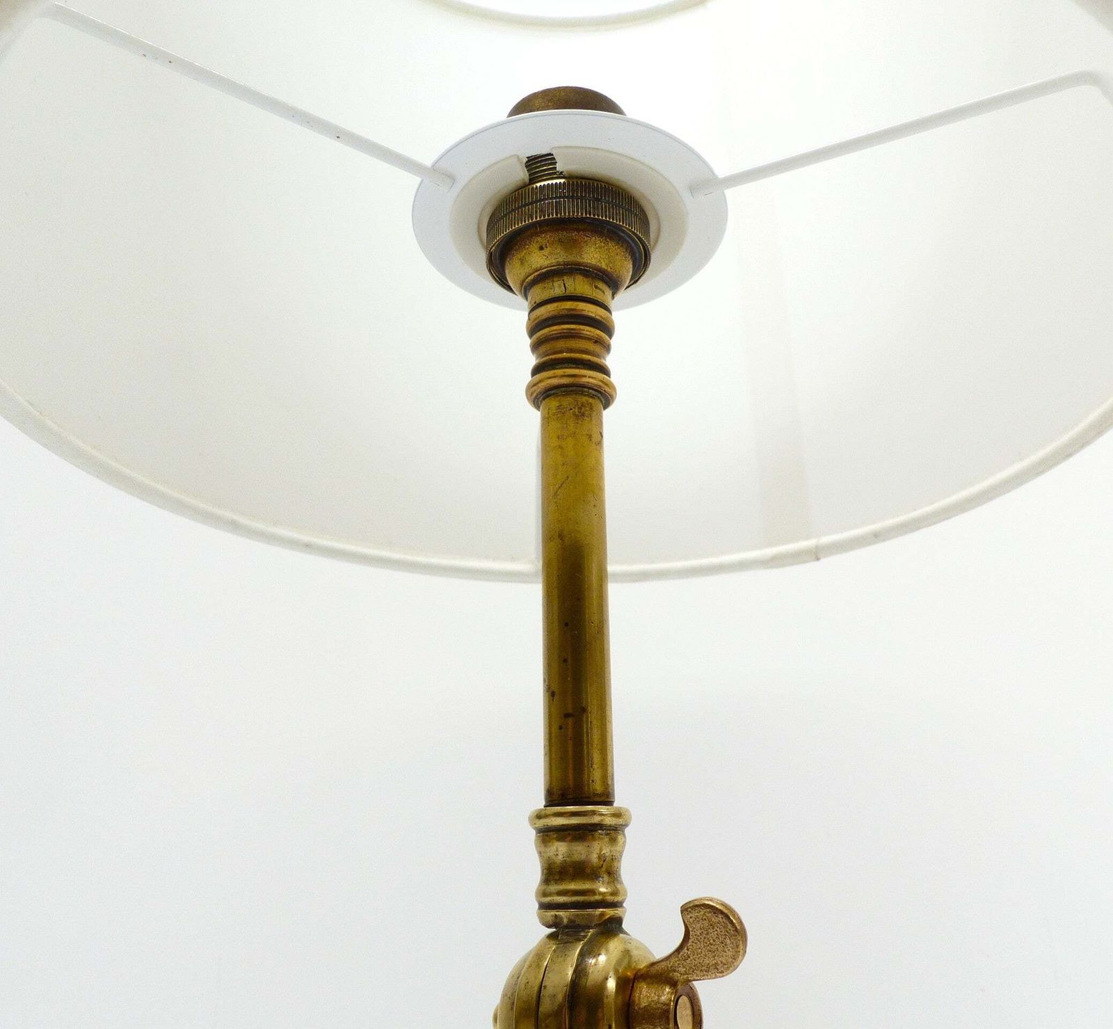Articulated Tripod Lamp Base In Brass, Arts & Crafts Style, In The Style Of Was Benson, Circa 1900 1930 photo vinterior