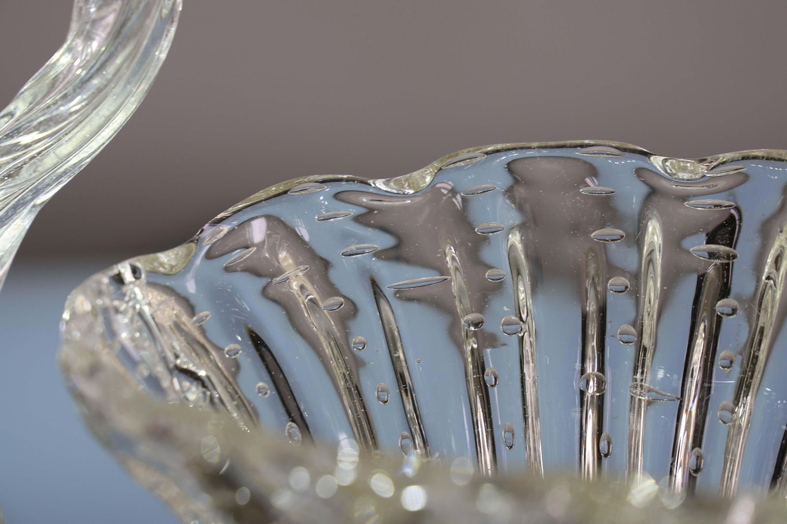 Charming Ercole Barovier Art Deco Chandelier, "Bullicante" Glass Murano, 1940s photo buy