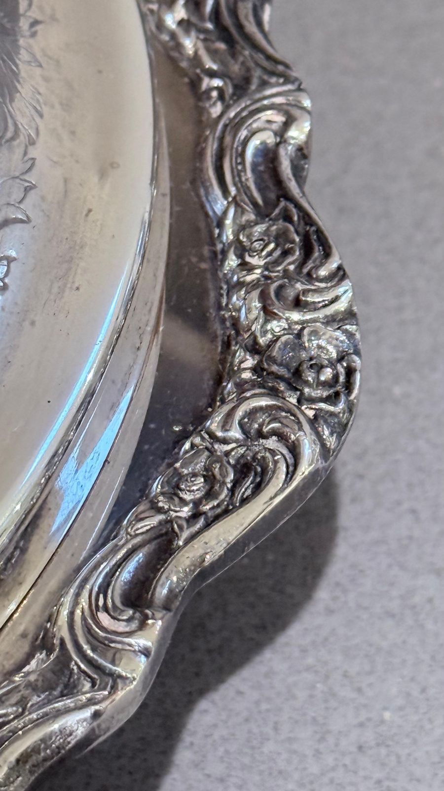 Antique Silver Plated Large Silver Serving Dish With Lid Luxury Tableware Ornate photo Home Decor