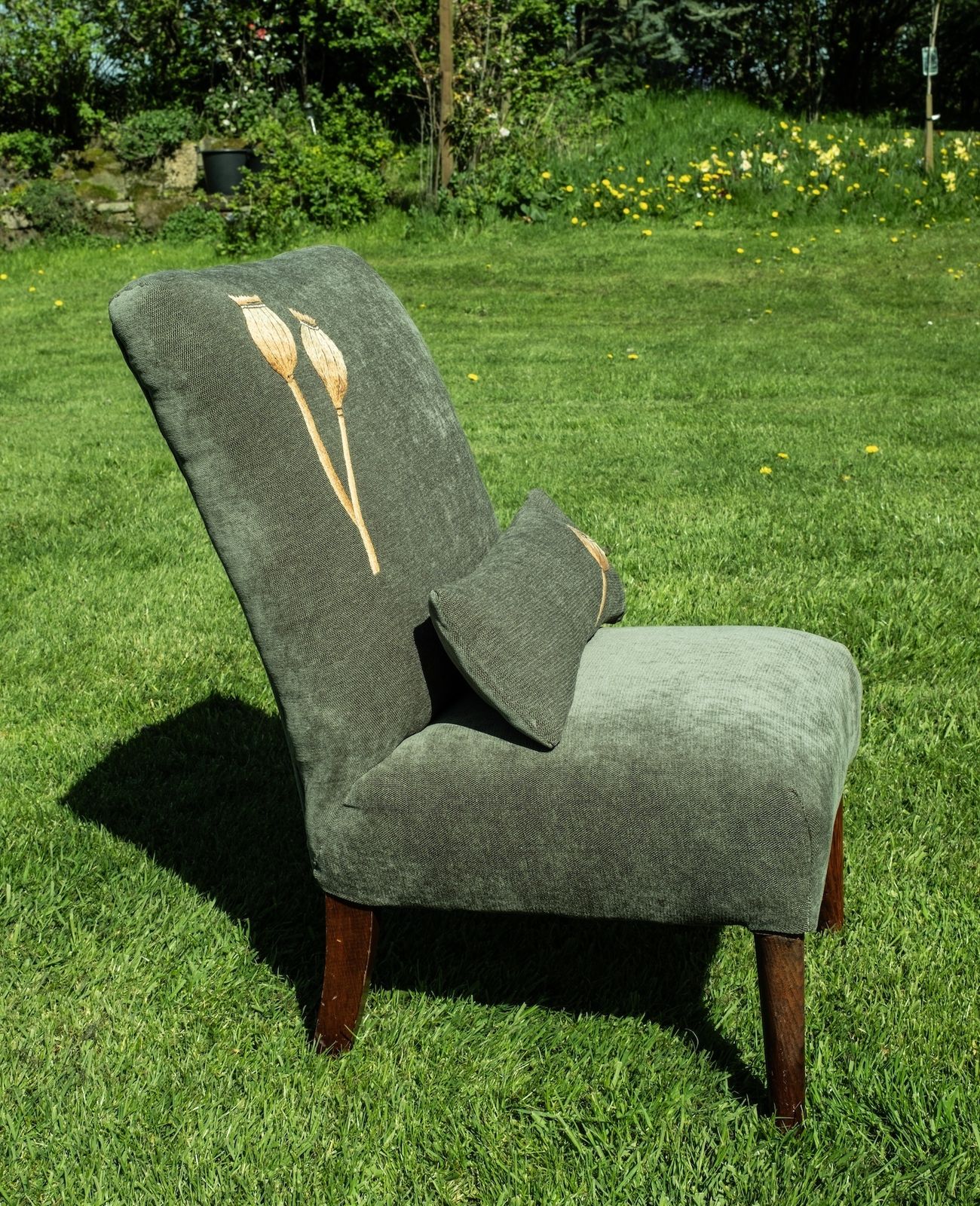 Newly Upholstered Bedroom Chair photo furniture