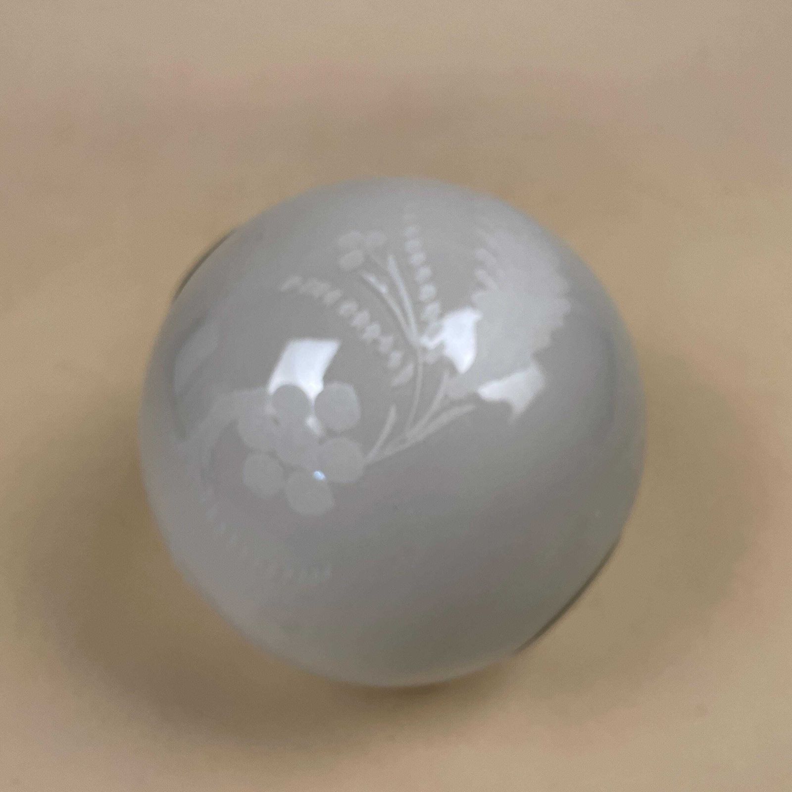 Vintage Glass Lamp Shade Opaque Floral Globe Light Shade With Metal Fitter White Oil Lamp photo vinterior