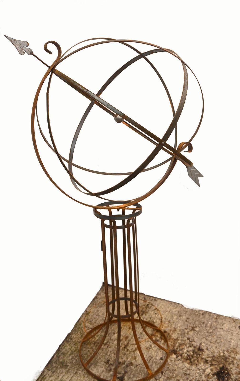 Garden Armillary Sphere Cast Iron Classical Exteriors 6.5 Ft 200 Cm