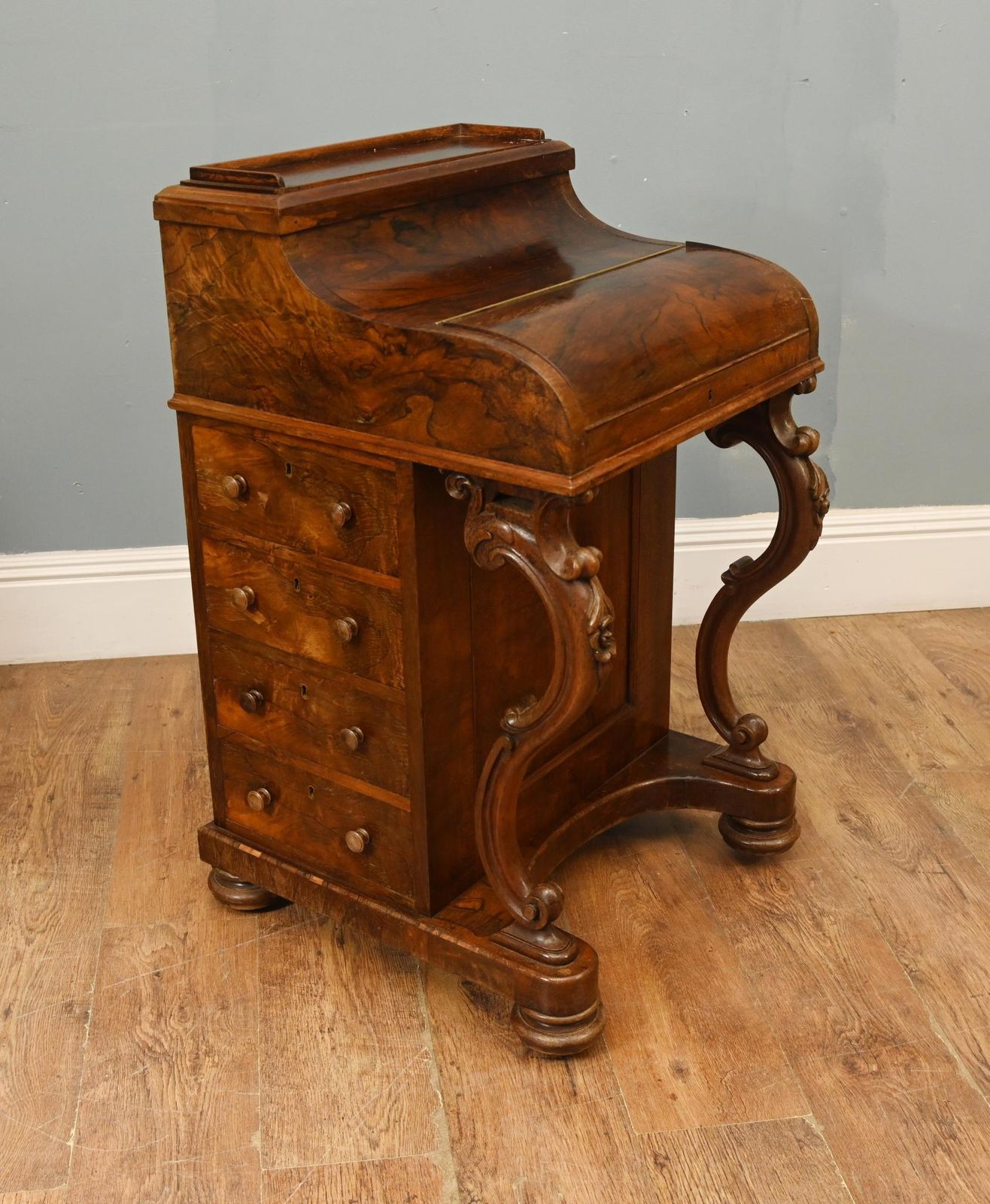 Victorian Davenport Walnut Desk Period Antique 1860 photo 1250.0