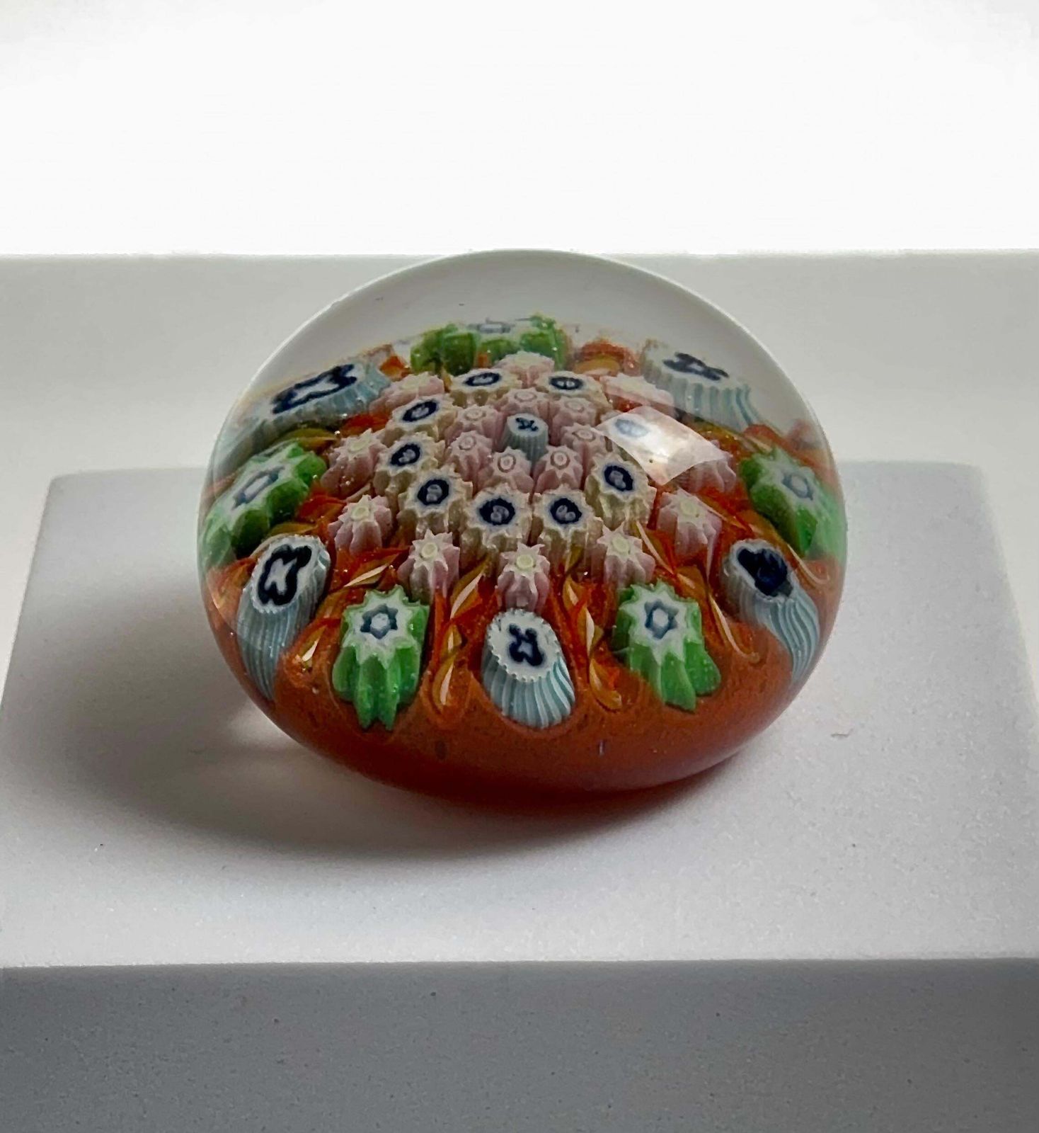 Vasart Millefiori Glass Paperweight, Handcrafted In Scotland, 1960s photo 120.0