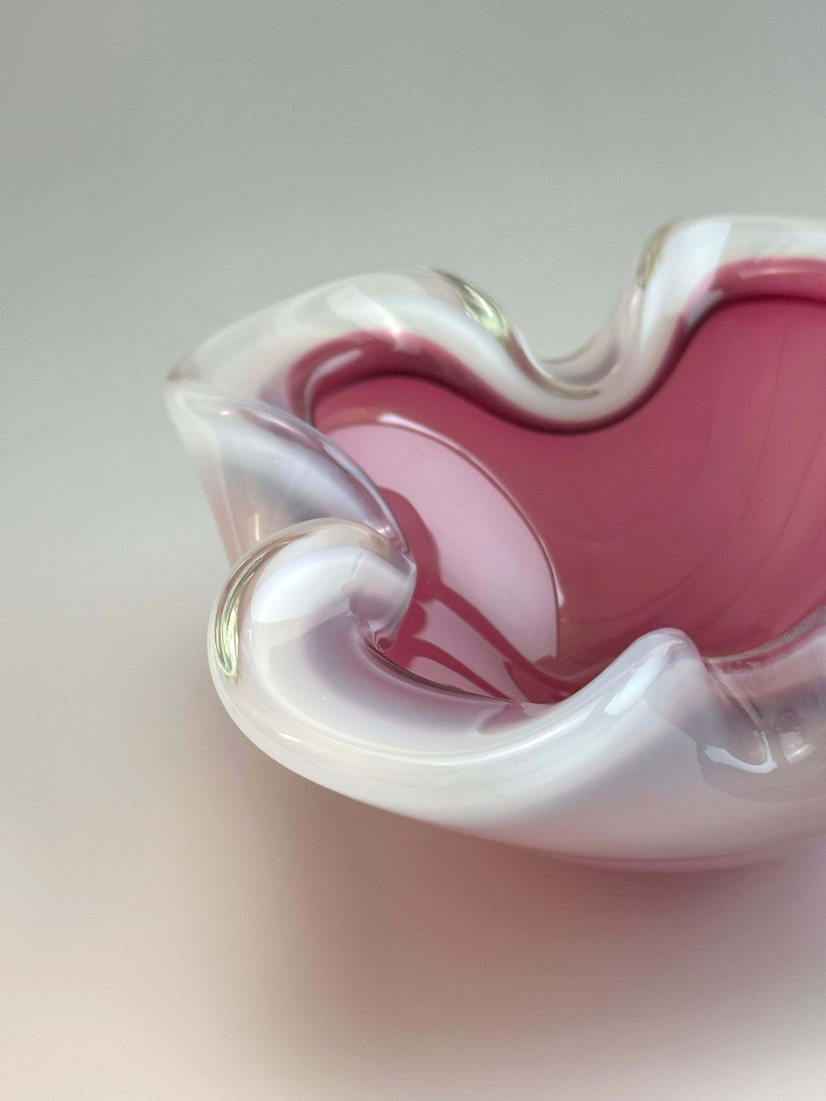 Murano Glass Bowl By Archimede Seguso, Pink Alabastro, Italy, 1960s photo furniture