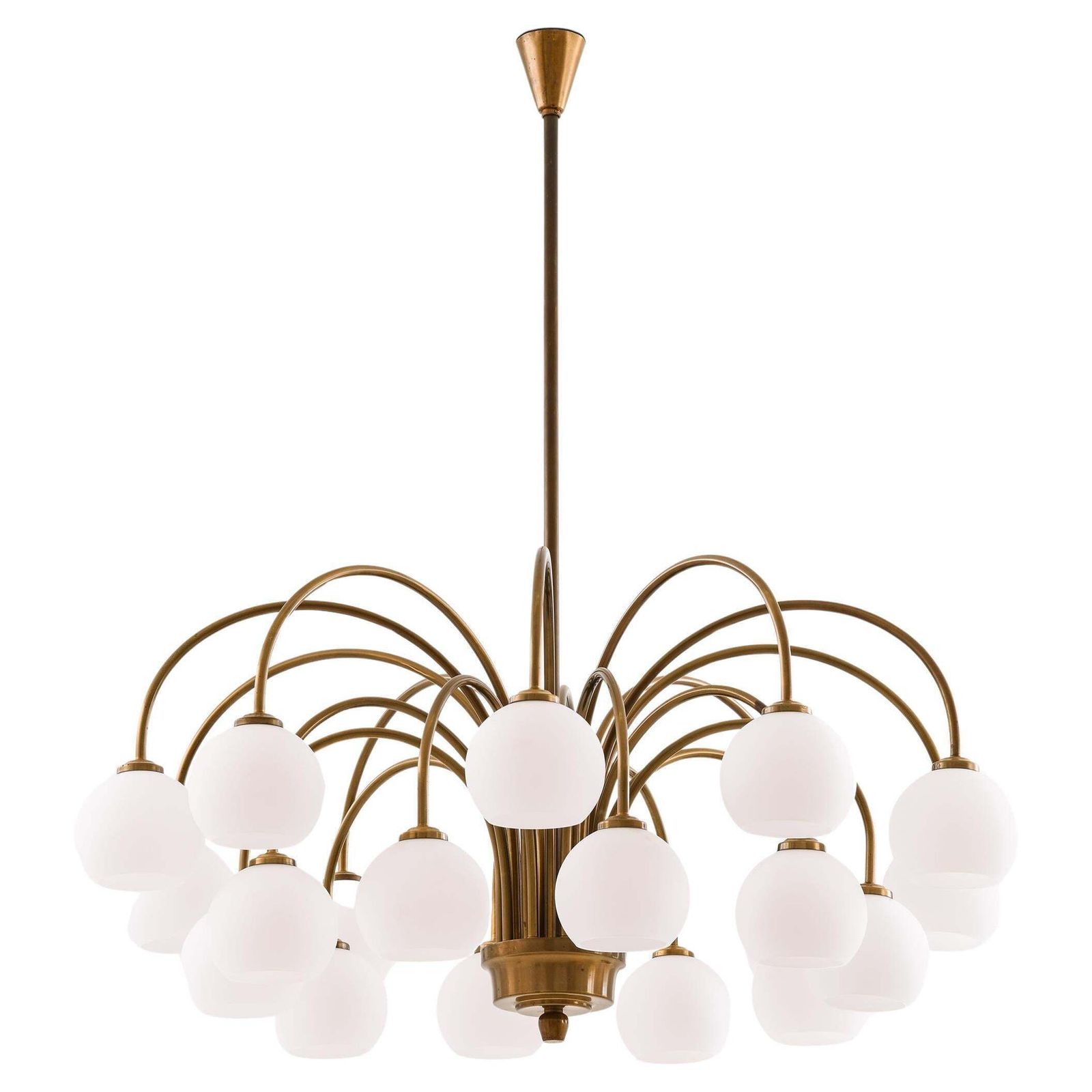 Ceiling Lamp In Brass By Fog & Mørup, 1940s