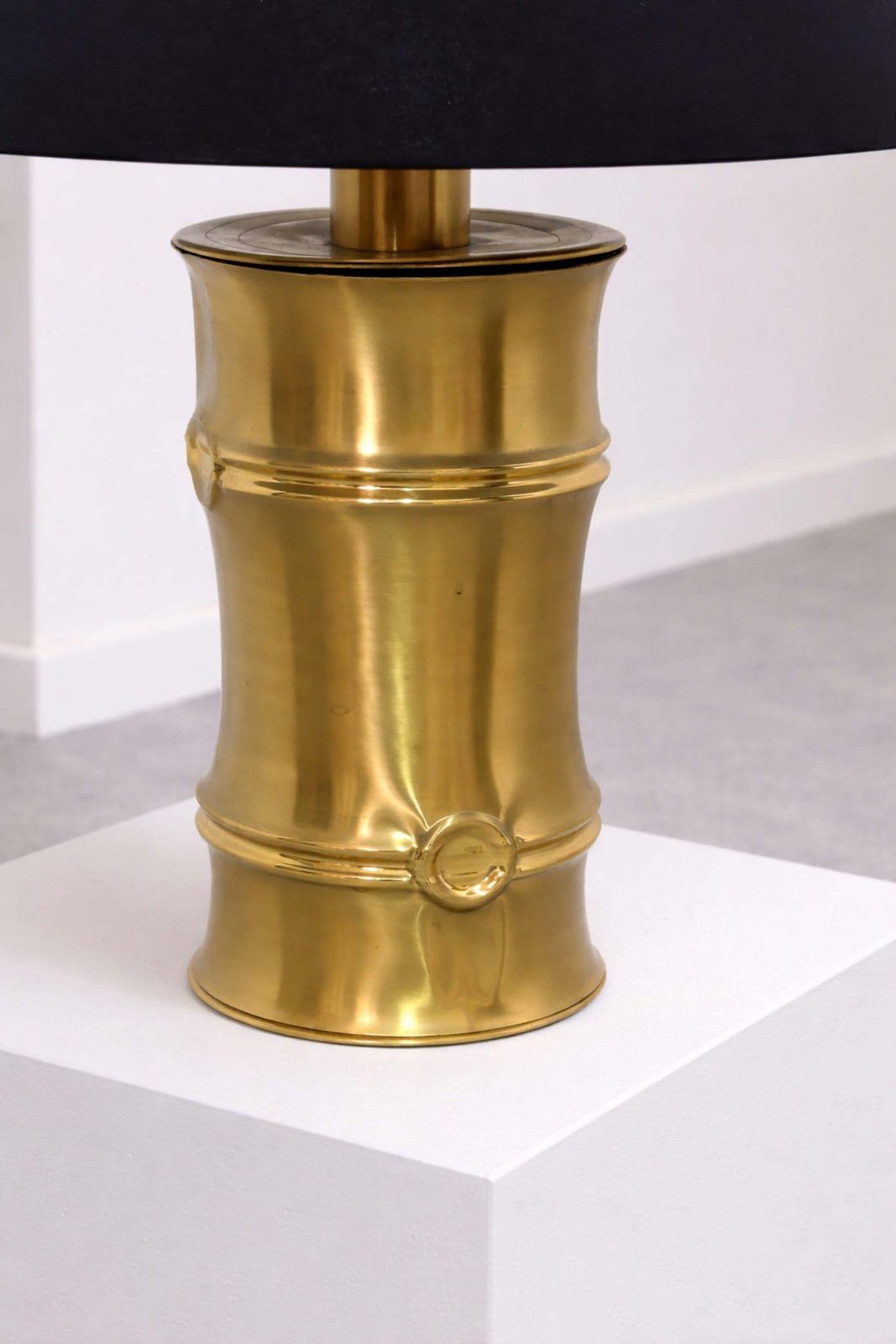 Pair Of Brass Faux Bamboo Table Lamps By Maison Jansen, 1970s photo vinterior